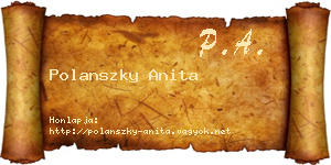 Polanszky Anita névjegykártya